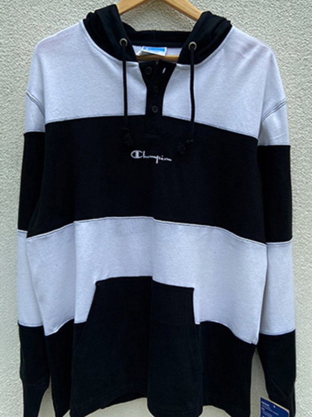 NWT, Mens Black & White Champion Hoodie